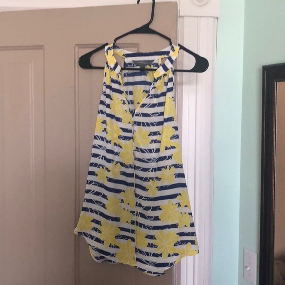 Market & Spruce Tops - Market and spruce floral stripped halter